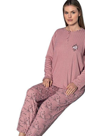 Auroray Notte Kışlık Kadın Pijama Takımı Yumuşak Rahat Ev Giyim