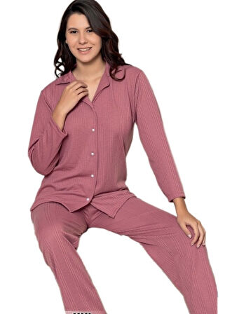 Kışlık Kadın Pijama Takımı Bella Vita Pamuklu Kumaş M/2XL