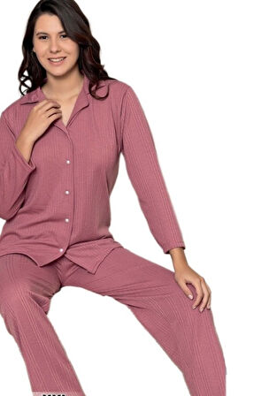 Kışlık Kadın Pijama Takımı Bella Vita Pamuklu Kumaş M/2XL