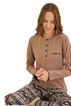 Penye Likralı Süprem Kumaş Kadın Pijama Takımı S/2XL