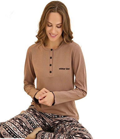 Penye Likralı Süprem Kumaş Kadın Pijama Takımı S/2XL