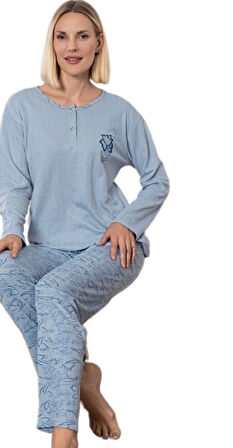 Serena Notte  Kışlık Kadın Pijama Takımı Yumuşak İnterlok Kumaş M/2XL