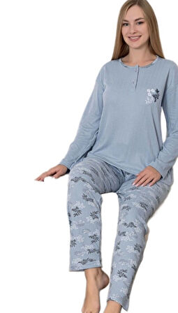 Pierro Lose Kışlık Kadın Pijama Takımı Terletme Yapmayan Yumuşak Kumaş M/2XL