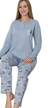 Pierro Lose Kışlık Kadın Pijama Takımı Terletme Yapmayan Yumuşak Kumaş M/2XL