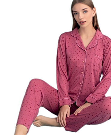 Luna Mare Kadın Pijama Takımı Yumuşak ve Rahat Ev Giyim S/2XL