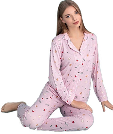 Auroray Notte Kadın Pijama Takımı Yumuşak ve Rahat Ev Giyim S/2XL
