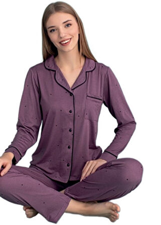 Bianca Notte Kadın Pijama Takımı Yumuşak Kumaş ve Tam Kalıp S/2XL
