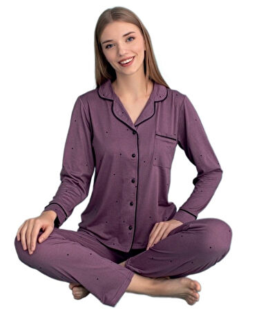 Bianca Notte Kadın Pijama Takımı Yumuşak Kumaş ve Tam Kalıp S/2XL