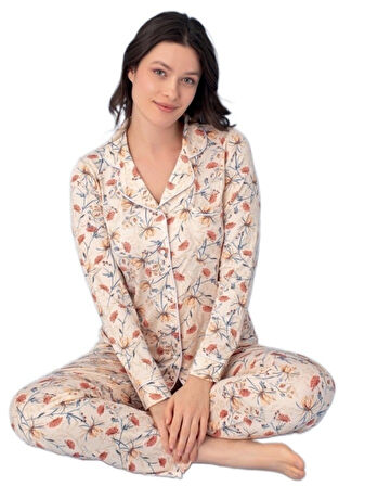 Bellisama Yumuşak Dokulu Rahat Kadın Pijama Takımı Tam Kalıp S/2XL