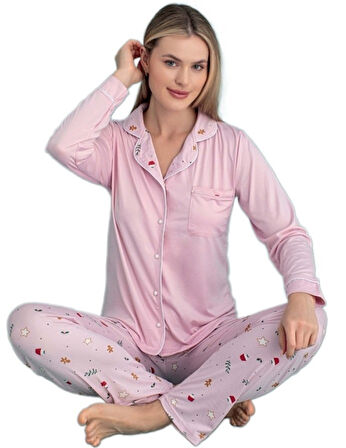 Pink Dreams Kadın Pijama Takımı Yumuşak  S/2XL