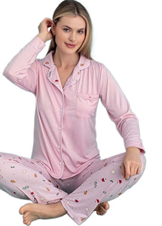 Pink Dreams Kadın Pijama Takımı Yumuşak  S/2XL