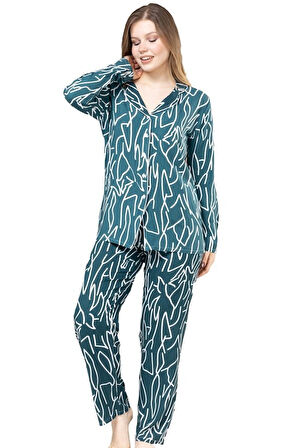Premium Pamuklu Kumaş Kadın Pijama Takımı S/3XL