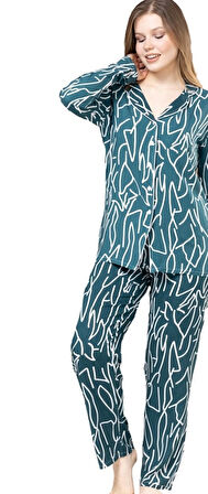 Premium Pamuklu Kumaş Kadın Pijama Takımı S/3XL