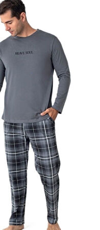 Nero Valente  Süprem Kumaş Erkek Pijama Takımı M/2XL