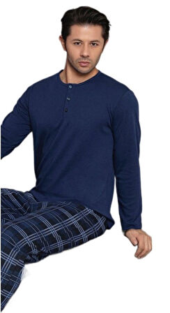 Rocco Vento İnterlok Kumaş Kışlık Erkek Pijama Takımı M–2XL