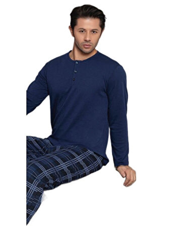 Rocco Vento İnterlok Kumaş Kışlık Erkek Pijama Takımı M–2XL