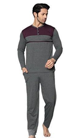 Adriano Verde Kışlık Penye İnterlok Kumaş Erkek Pijama Takımı M–2XL