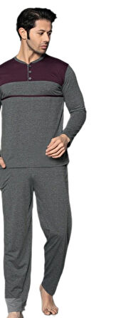 Adriano Verde Kışlık Penye İnterlok Kumaş Erkek Pijama Takımı M–2XL