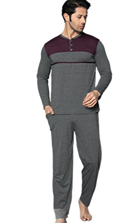 Adriano Verde Kışlık Penye İnterlok Kumaş Erkek Pijama Takımı M–2XL