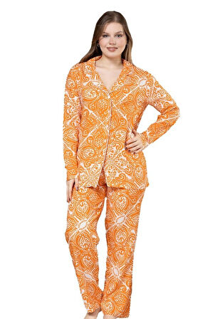 Luna Bella Premium Pamuklu Kumaş Kadın Pijama Takımı S/3XL