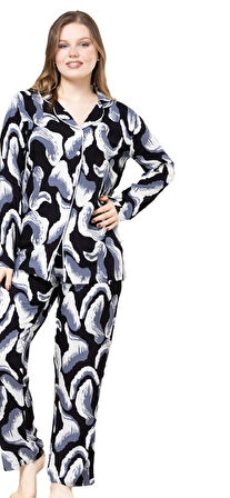 Bellessa Home Pamuklu Kumaş Kadın Pijama Takımı S/3XL