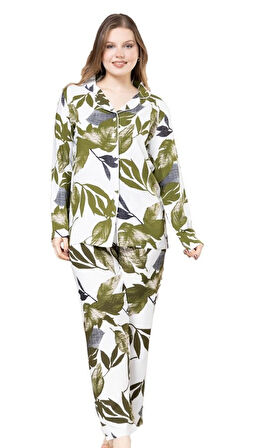 Amelia Casa Pamuklu Kumaş Kadın Pijama Takımı S/3XL