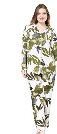 Amelia Casa Pamuklu Kumaş Kadın Pijama Takımı S/3XL