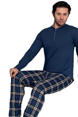 Nero Preım Kışlık Penye Interlok Kumaş Erkek Pijama Takımı M/2XL