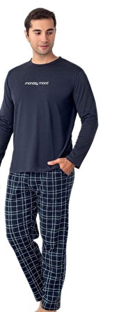 Lorenzo Süprem Kumaş Uzun Kollu Erkek Pijama Takımı M/2XL