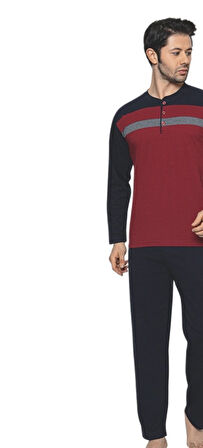 Fortezza Kışlık İnterlok Kumaş Erkek Pijama Takımı M/2XL