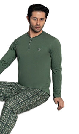 Urban Luxe Premium Penye İnterlok Kumaş Kışlık Erkek Pijama Takımı M/2XL
