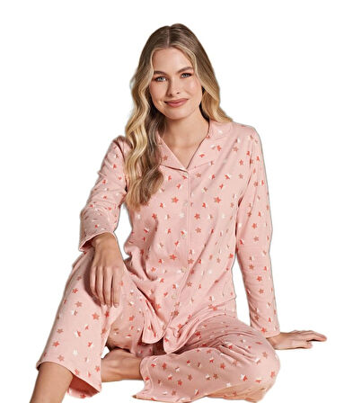  Essence Premium Kadın Pijama Takımı Pamuklu Kumaş Yumuşak Dokunuşlu  S–XL