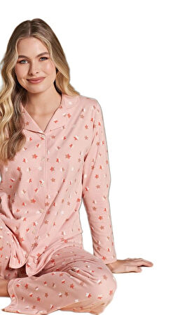  Essence Premium Kadın Pijama Takımı Pamuklu Kumaş Yumuşak Dokunuşlu  S–XL