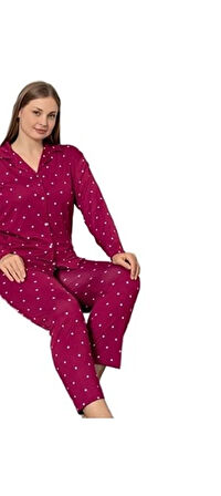 Linay Collection Kadın Büyük Beden Pijama Takımı Yumuşak Dokulu Rahat