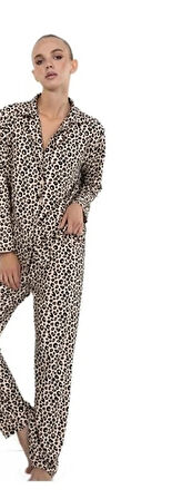 Yaren Collection Pamuklu Kadın Pijama Takımı Uzun Kollu Nefes Alan Esnek ve Konforlu Ev Giyim S/2XL