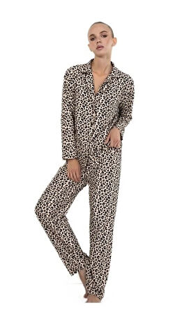 Yaren Collection Pamuklu Kadın Pijama Takımı Uzun Kollu Nefes Alan Esnek ve Konforlu Ev Giyim S/2XL