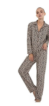 Yaren Collection Pamuklu Kadın Pijama Takımı Uzun Kollu Nefes Alan Esnek ve Konforlu Ev Giyim S/2XL