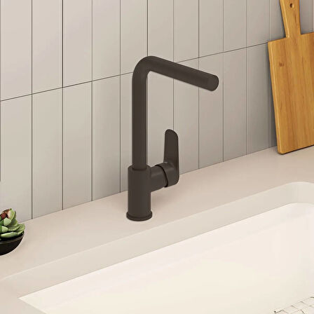 Artema Flow Square Eviye Bataryası Mat Siyah