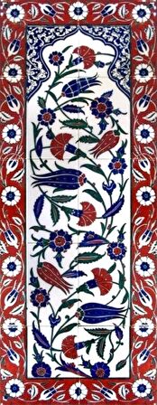 Armada Çini 40x100 Cm ED 707 Lalezar El dekoru Çini Pano