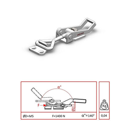 Kaput Kilidi Gerdirme Aparatı 93805 Y Galvaniz