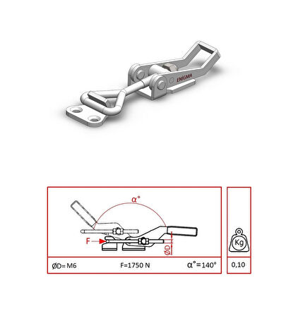 Kaput Kilidi Gerdirme Aparatı 93806 Y Galvaniz