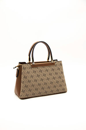 Kadın Omuz Çantası 913-43408 SİLVER POLO Kadın ÇANTASI M178 KOYU BEJ-MAT TABA