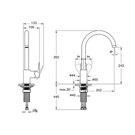 Artema Flow Soft Eviye Bataryası Krom