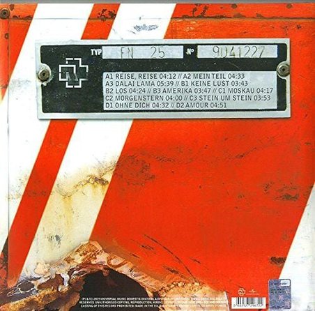 Rammstein Reise, Reise (Remastered) Double LP Plak