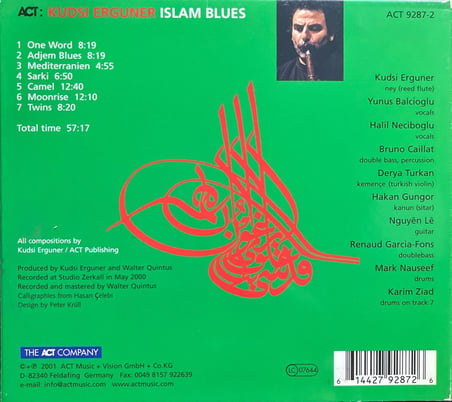 CD Islam Kudsi Blues Erguner CD