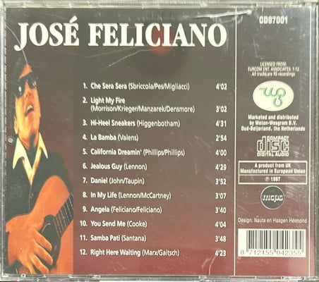 CD Jose Feliciano Che Sera Sera CD