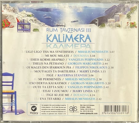 (Müzik CD sidir Plak Değildir) CD Kalimera The Best Of Tavern Song CD