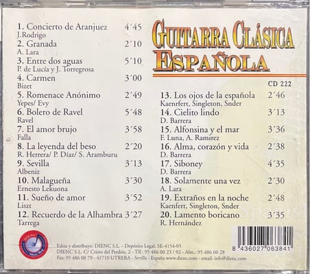 (Müzik CD sidir Plak Değildir) CD Guitarra Clasica Espanola CD