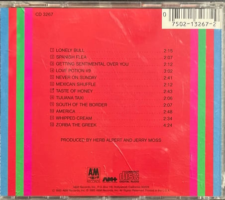 (Müzik CD sidir Plak Değildir) CD Herb Alpert - Tijuana Brass Greatest Hits CD