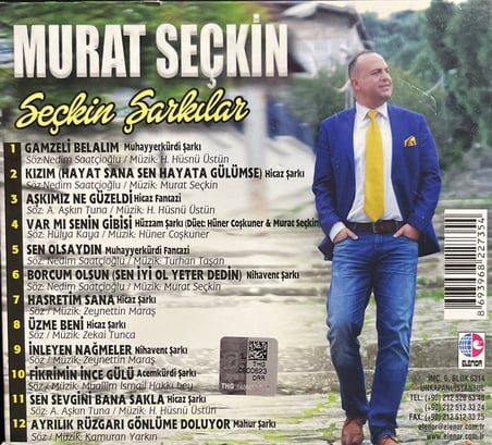 (Müzik CD sidir - Plak Değildir) CD Murat Seçkin Seçkin Şarkılar CD